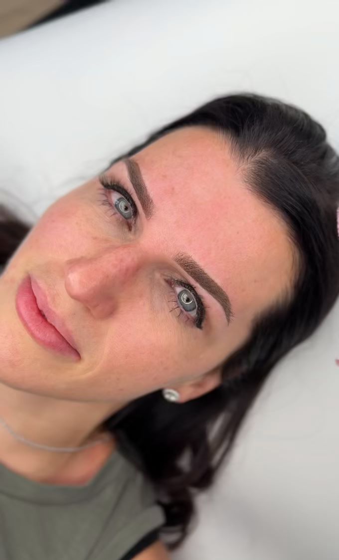 Powder Brows before and after by Brow Lady near Boston