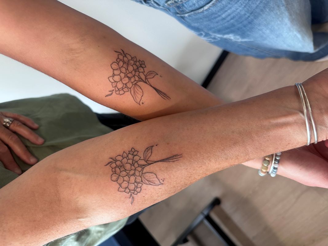 Delicate custom fine line tattoo created by a Brow Lady artist near Boston