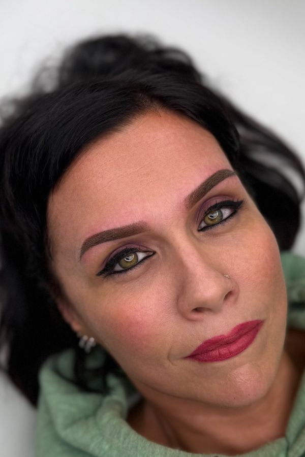 Powder Brows after touch-up by Brow Lady