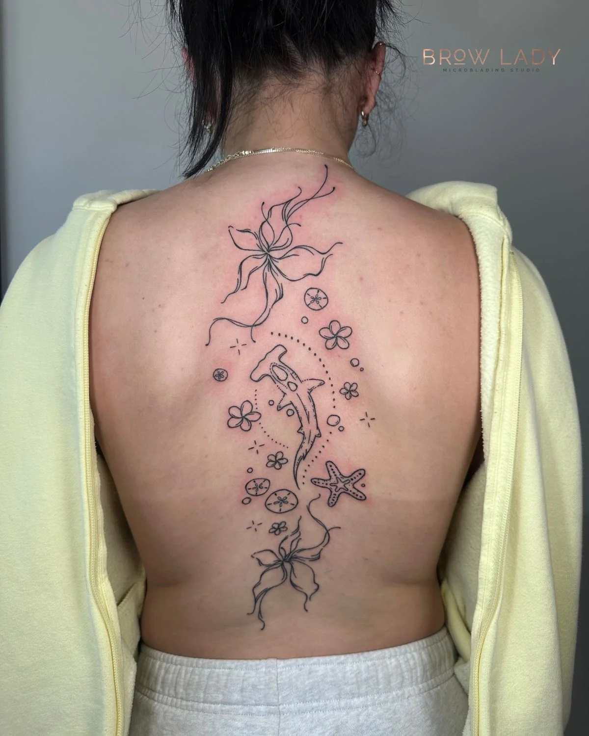 Back Tattoo Brow Lady by Natalie at Brow Lady near Boston