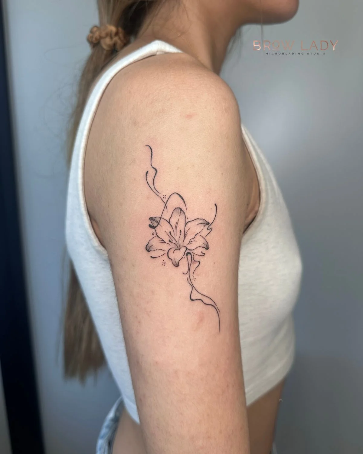 Floral Tattoo Brow Lady by Natalie at Brow Lady near Boston