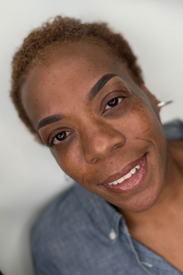 After powder brows client in Boston