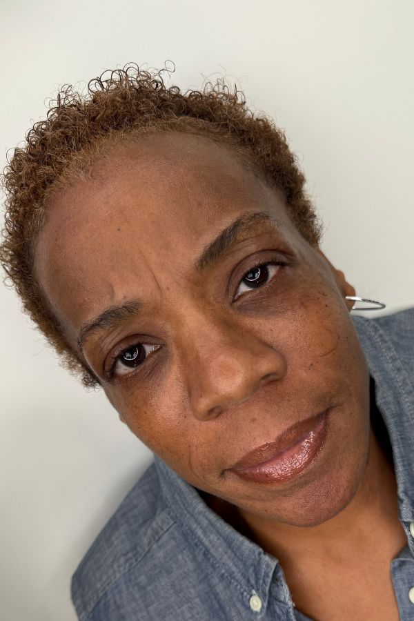 Before powder brows client in Boston