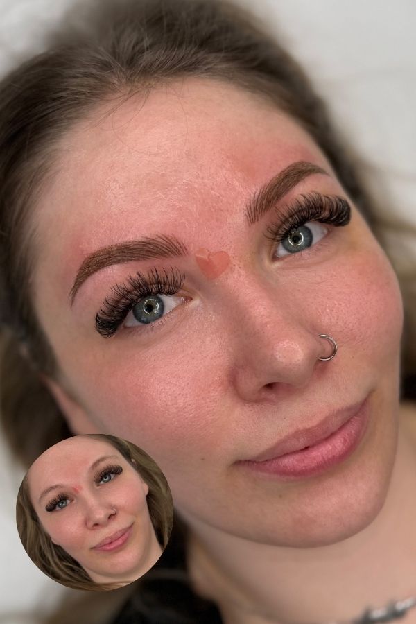 Healed combination brows by Brow Lady showing soft, dimensional result