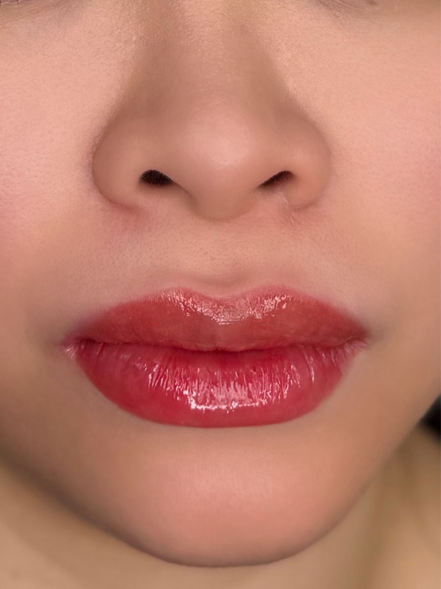 After Lip Blush treatment showing improved color and definition for a client from Lowell, Massachusetts